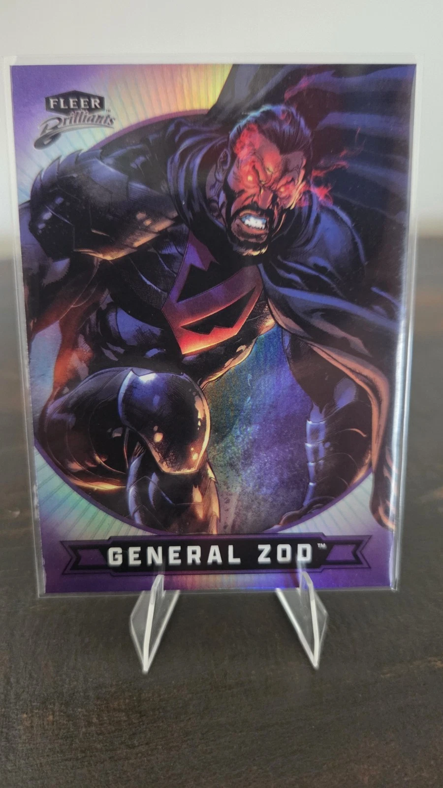 #72 GENERAL ZOD 2025 Fleer DC Brilliants Superman PURPLE