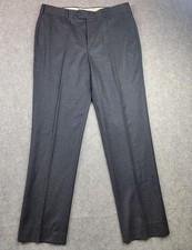 Brooks Brothers Regent Wool Dress Pants Mens 36 Charcoal Gray Flat Front Lined