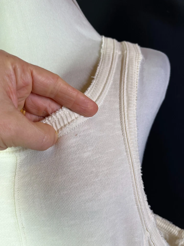 Anthropologie Daily Practice Plus Size 2X Cream Knit Jumpsuit Zip Back - Image 3 of 4