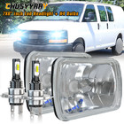 For Chevy Express Cargo Van 1500 2500 3500 Pair 7x6 5x7 LED Headlights Hi/Lo DOT