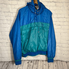 Vintage PUMA Track Jacket Full Zip Large Blue 70s sport windbreaker FLAWS