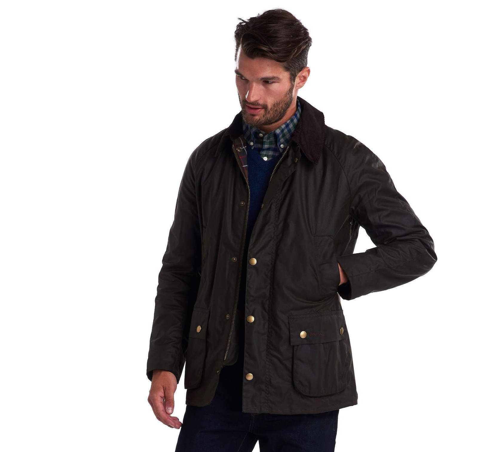 Barbour Men's Ashby Wax Jacket (Black, XXXL)