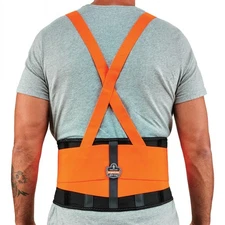 Ergodyne ProFlex 100HV Back Support Brace, High Visibility Support Belt, 8 Sp...