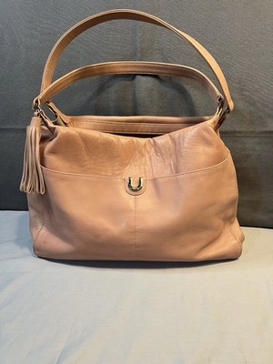 Auth U Ungaro Handbag Blush Colored With Double Handles