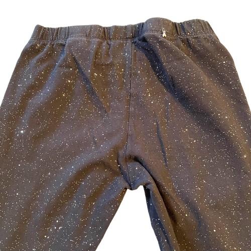 SO Girls Leggings Black Sparkly Ankle Length Skinny Pull On Lightweight Size 10 - Picture 4 of 7