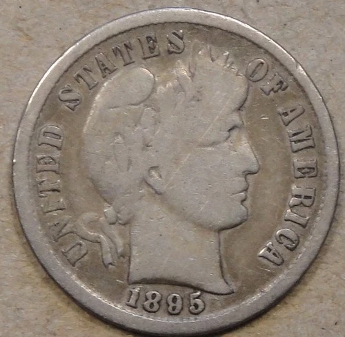 1895 Barber Dime 10c VG as Pictured L2