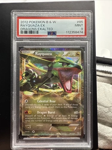 Pokemon Card Rayquaza EX 85/124 Dragons Exalted PSA 9 MINT