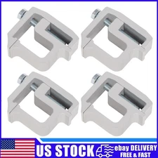4 PCS Silver Truck Cap Topper Camper Shell Mounting Clamps Heavy Duty Aluminum