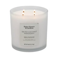Salted Coconut Mahogany Scented 4-Wick Large Oversized Jar Candle 80oz.