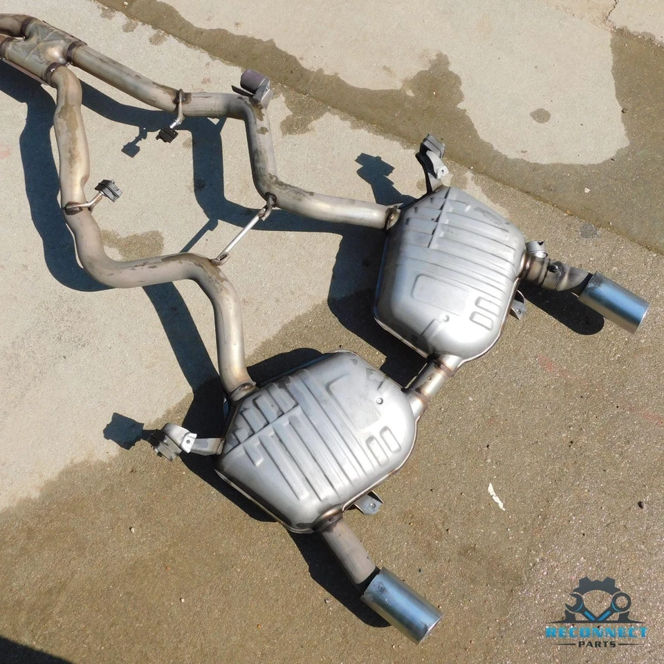 11-13 BMW 335i 3,0 L V6 tracción trasera E92 N55 doble potencia turbo gato sistema de escape trasero OEM Foto 3 de 4