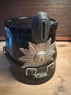 Polizei Tschako Helm für Mannschaften Berlin ca. gr. 58