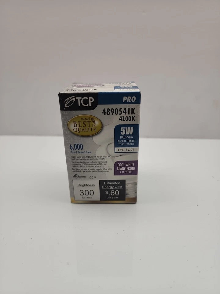 TCP 48905 41k 5Watt 4100Kelvin E26 Ultra Compact Fluorescent Lamp 👍 - Image 2 of 4