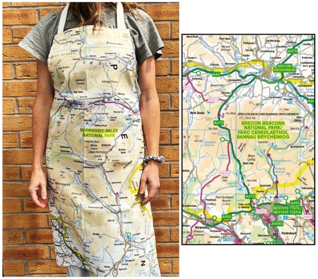 The OS Map Adult Apron - Brecon Beacons National Park (General merchandise)
