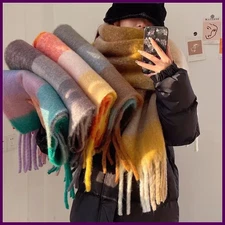 2025 Winter Thick Warm Scarf Women Cashmere Shawl and Wraps Pashmina Neckerchief