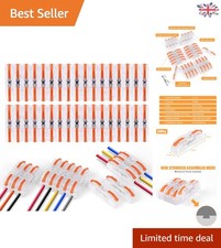 Quick Dual Wire Terminal Block - 34Pcs 32A Push-In Connectors for Easy Wiring