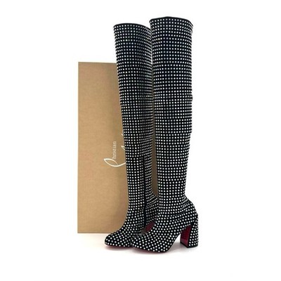 Christian Louboutin Miss Z Botta 80 Strass Thigh High Platform