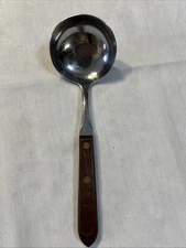 Washington Forge TOWN & COUNTRY Stainless Flatware Wood Handle Gravy Ladle