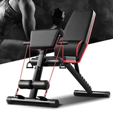 Adjustable Weight Bench Incline Decline Foldable Full Body Workout Gym Exercise