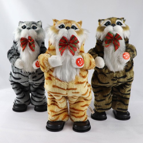 Electric Dancing Cat Plush Toys Wriggle Singing Simulation Cat Music Robot OY - Picture 4 of 17