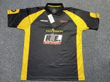 Racing Electronics Employee Issued Large Black Crew Shirt NASCAR 