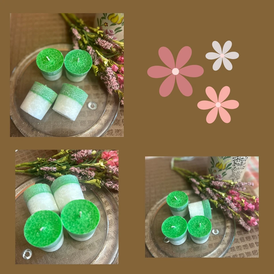  Juego votivo de cera natural de pera de huerto - vegano - votivos decorativos - velas perfumadas Foto 2 de 4