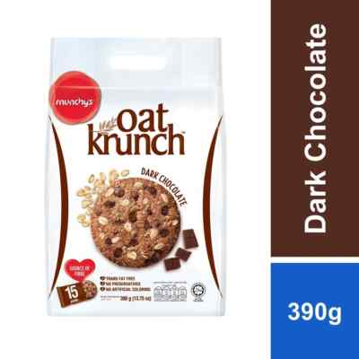 Munchy's Oat Crunch Dark Chocolate Biscuit 2x15 Pack New Healthy