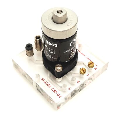 Clippard R343 Minimatic Modular Delay Valve, 3-Way, Pilot: 40psi, W/ CM-04 Base