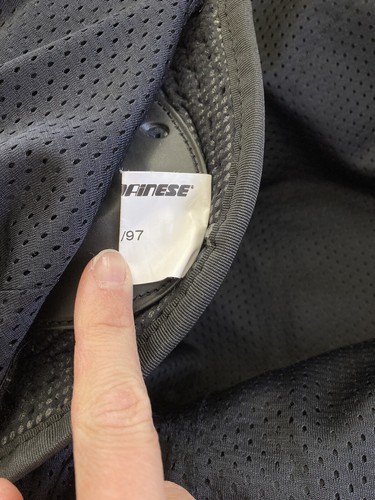 Dainese Motorcycle Jacket Black Leather Zip Up Large Logo, Tagged Size EU50 - Picture 10 of 11