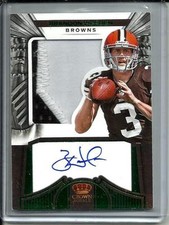 Brandon Weeden 2012 Crown Royale Autograph Game Jersey Patch Rookie #47/49