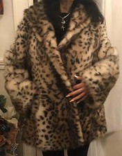 Amazing Leopard Print Fur Swing Jacket By Fenn Wright Manson