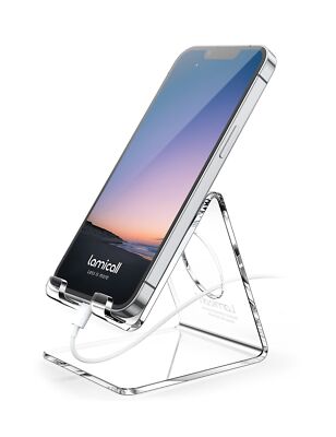 Lamicall Cell Phone Stand, Phone Dock Clear Office Cell Phone
