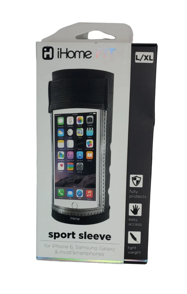 iHome Sport Sleeve for iPhone 6, Samsung Galaxy & Most Smartphones, L/XL, Black - Image 2 of 4