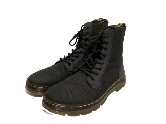 Dr. Doc Martens Black Nylon Boots Mens Size 12 D