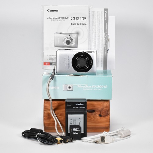 Canon PowerShot SD1300 IS Digital ELPH Camera 12.1MP 4x Opt Zoom Video 32GB SD