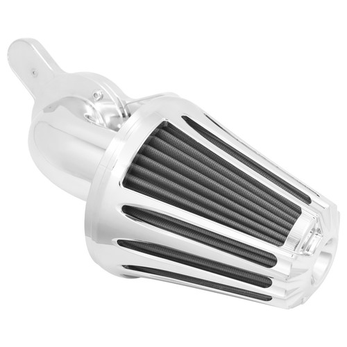 Chrome Cone Air Filter Gray Intake For Harley Touring Road King Glide 2008-2016 - Picture 9 of 15