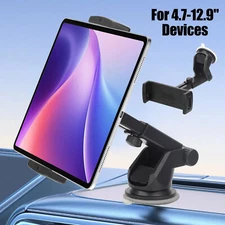 Car Tablet Phone Mount Holder Windshield Dashboard for 4.7-12.9" iPhone iPad GPS