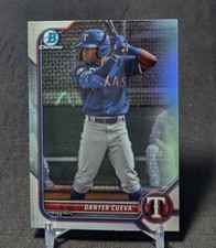 Danyer Cueva Refractor Rookie 2022 Bowman Draft Chrome Card #BDC-148 Rangers