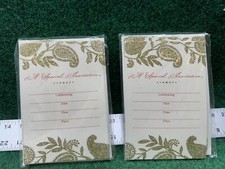 2 - Hallmark A Special Invitation Gold Cards Beige Envelopes 10 Pack