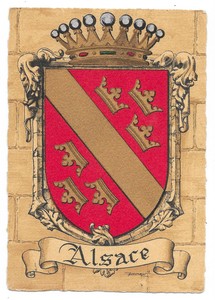 Cpsm 01 Dessin Albert Armes Couleurs Alsace Armoiries Blason Heraldique Couronne Ebay