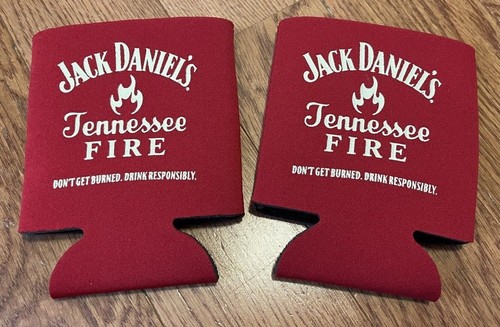 New Jack Daniels Tennessee Fire Red Foam Koozies Lot of 2 - Picture 2 of 2