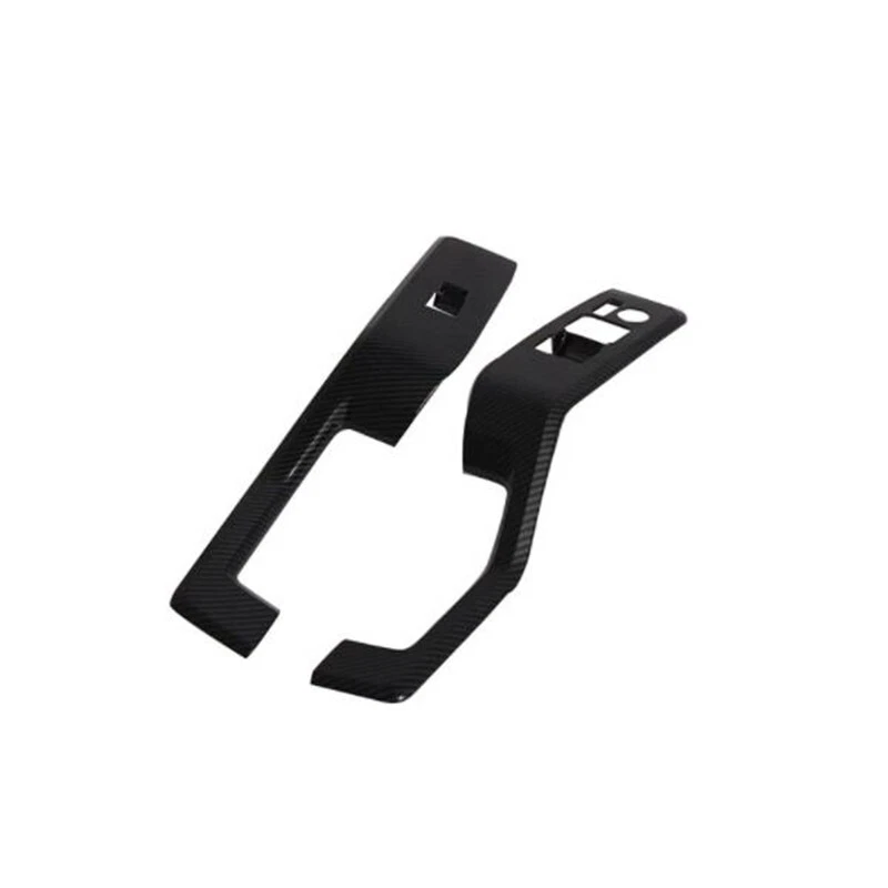 Carbon Fiber 2X Window Lift Switch Panel Cover Trim For Toyota HIACE 2019-2024 — 第 3/4 张图片
