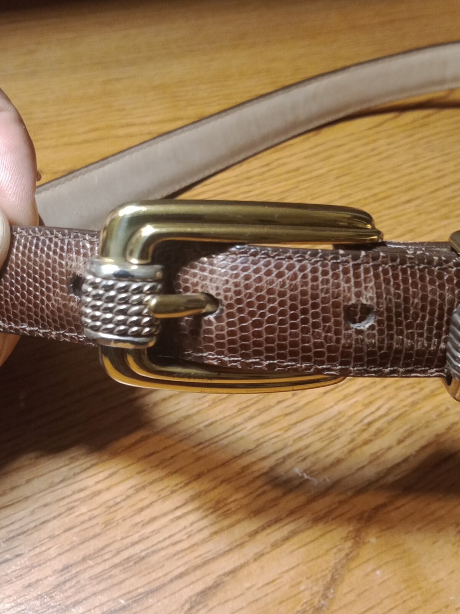 VTG BRIGHTON Classics 4B608 Belt Genuine Leather Lizard  display picture 3