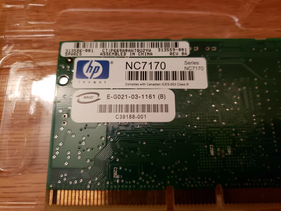 HP Intel NC7170 Dual Gigabit PCI-X Network NIC Card 313586-001 313559-001 - Image 3 of 4