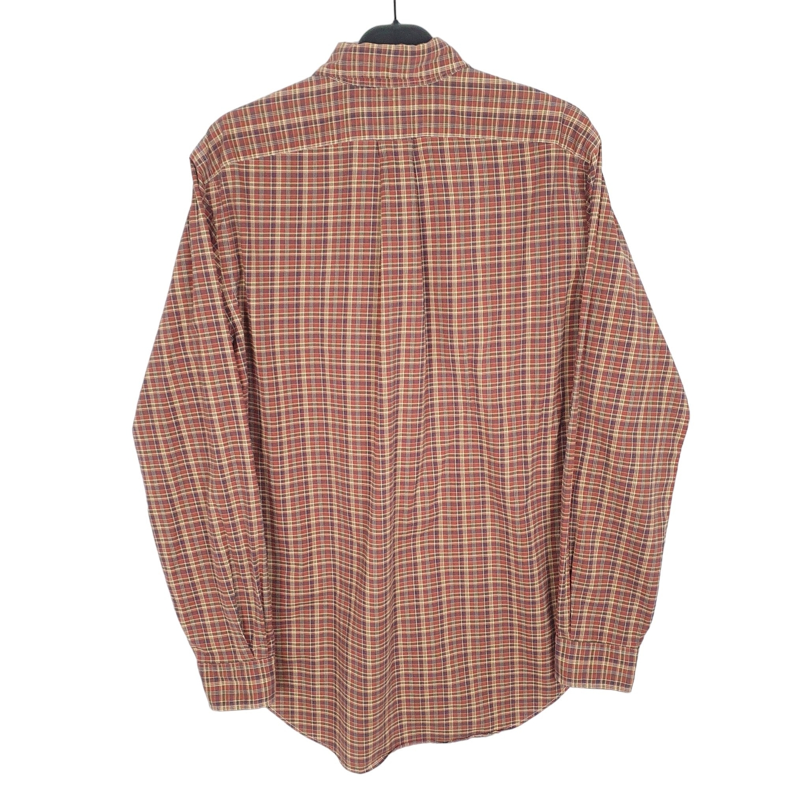 RALPH LAUREN Brown Check Shirt Classic Fit Long Sleeve Casual Cotton Mens M image 3