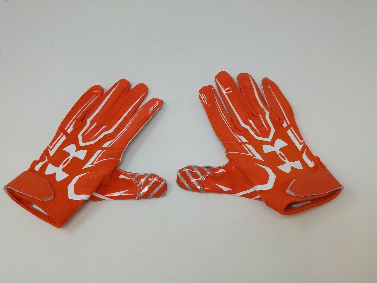 New Under Armour Men's Orange/Orange/White WR Football
