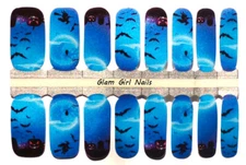 Spooky Graveyard Halloween Nail Polish Strips / Nail Wraps / Nail Stickers