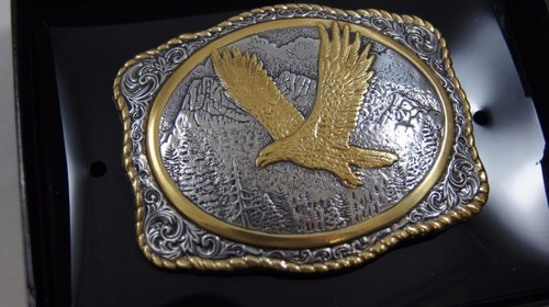 CRUMRINE Gold and Silver Tone Eagle Buckle 38046 - Picture 2 of 3