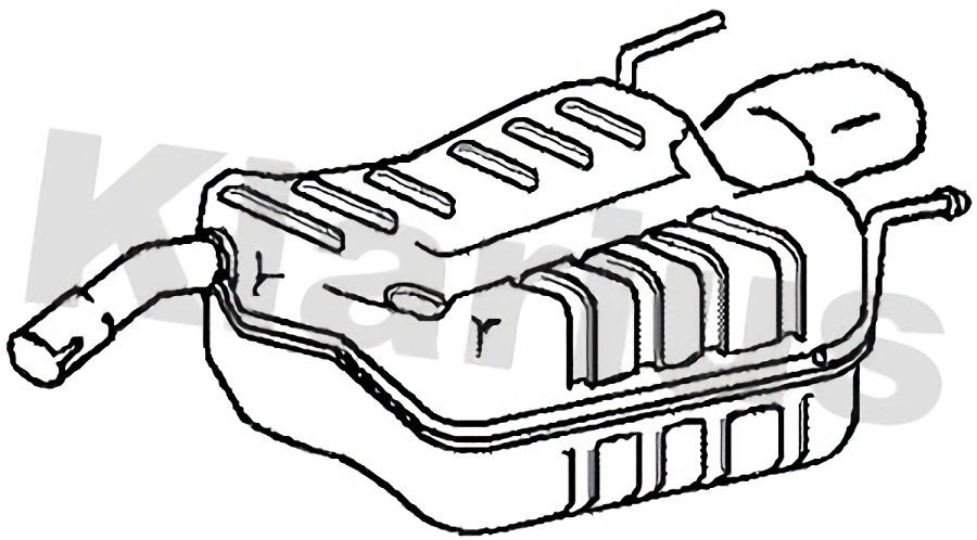 Klarius box with tail pipe fits Opel vectra 2.2 02-05 GM453K