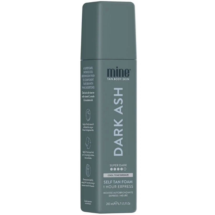 MINE TAN SELF FAKE TAN FOAM 200ml Dark Ash 1 Hour Express Foam Mousse