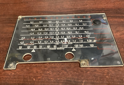 Zenith Transoceanic 600 ~ Radio Dial Face Plate ~ W/Backing Plate ~ FREE SHIP